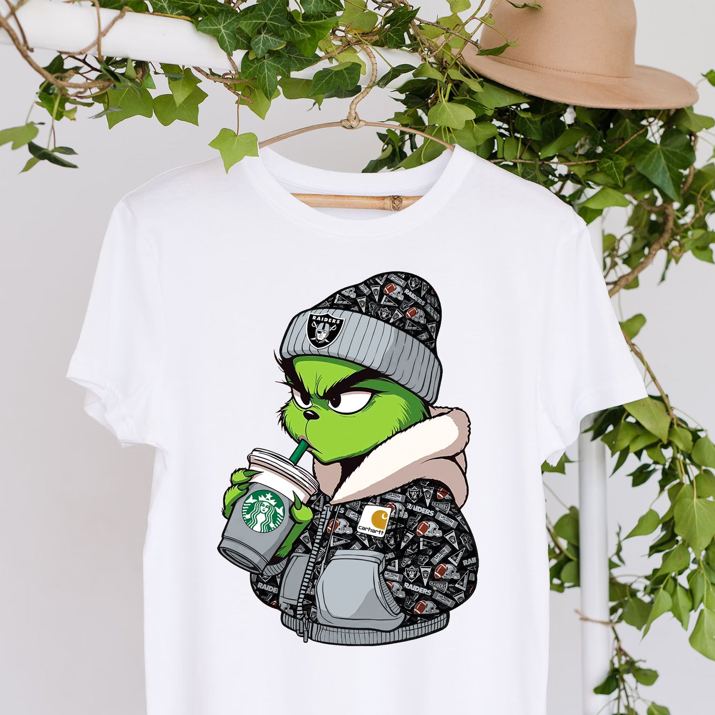 Christmas Grouch Football Sublimation T-Shirt Images / DTF