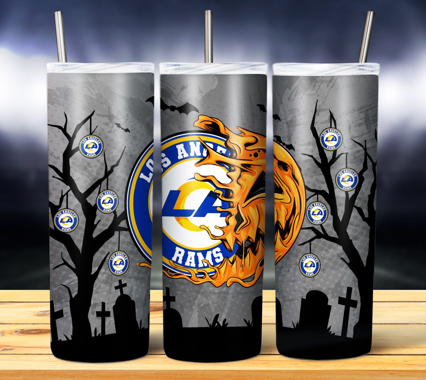 Jack o Lantern Football 20oz Sublimation Tumbler Image