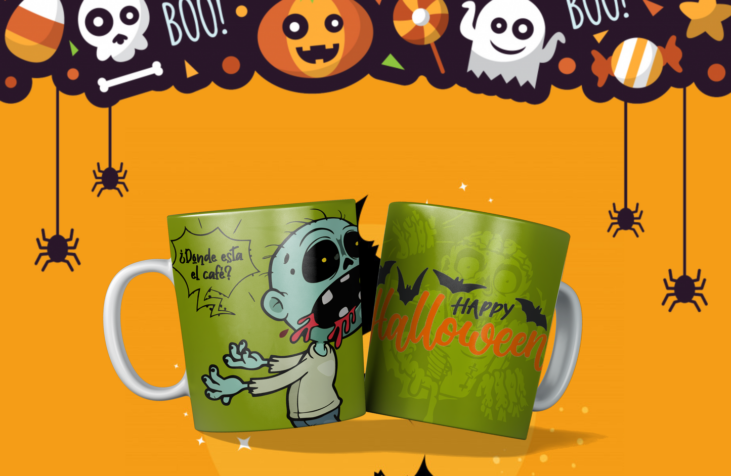 20 Cute Halloween Sublimation 11/15oz Mug Images Bundle