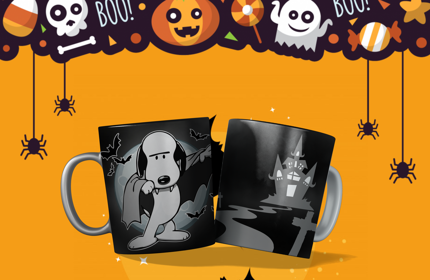 20 Cute Halloween Sublimation 11/15oz Mug Images Bundle