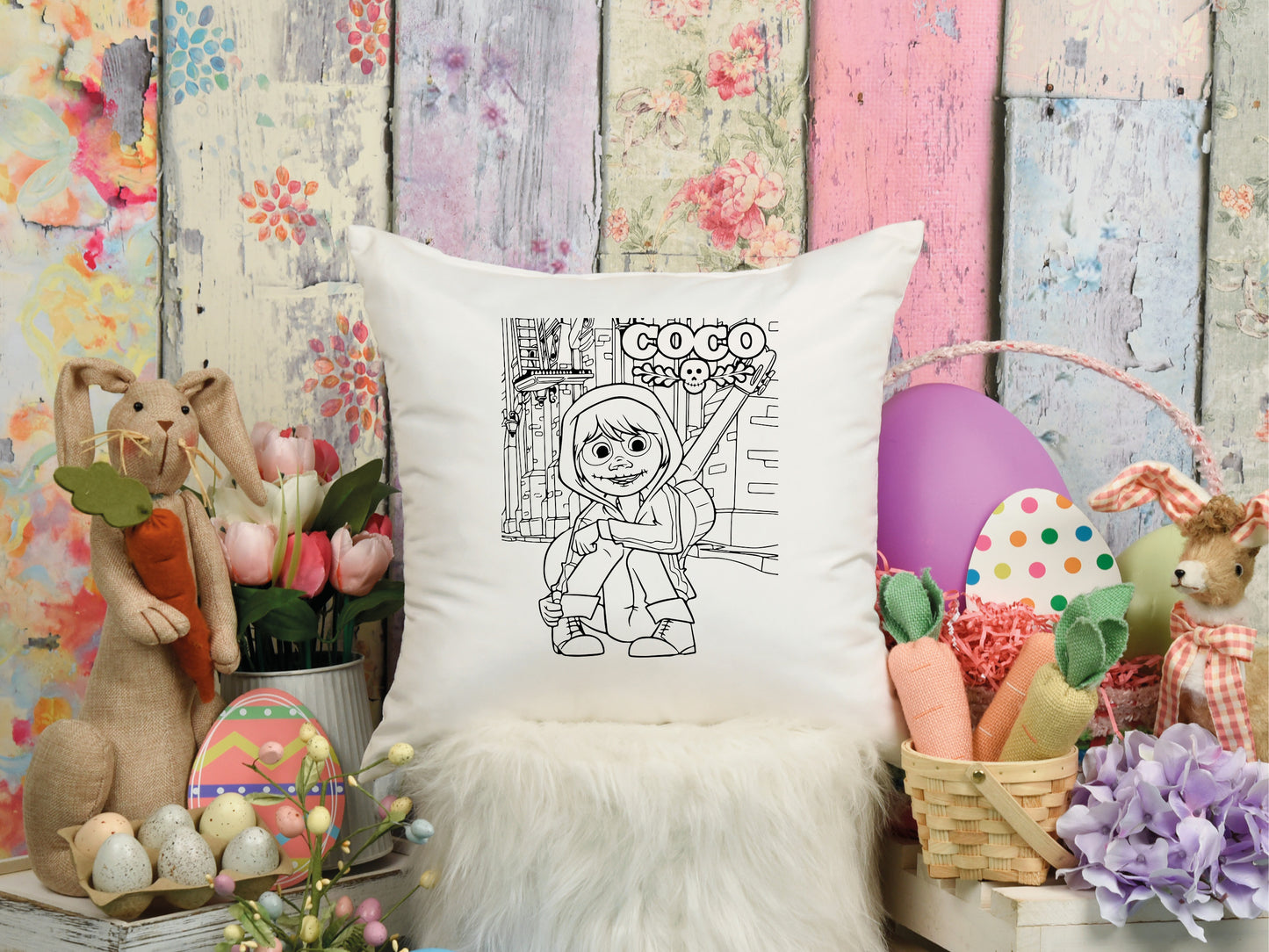 Kids Coloring Pillow Sublimation/T-Shirt Bundle