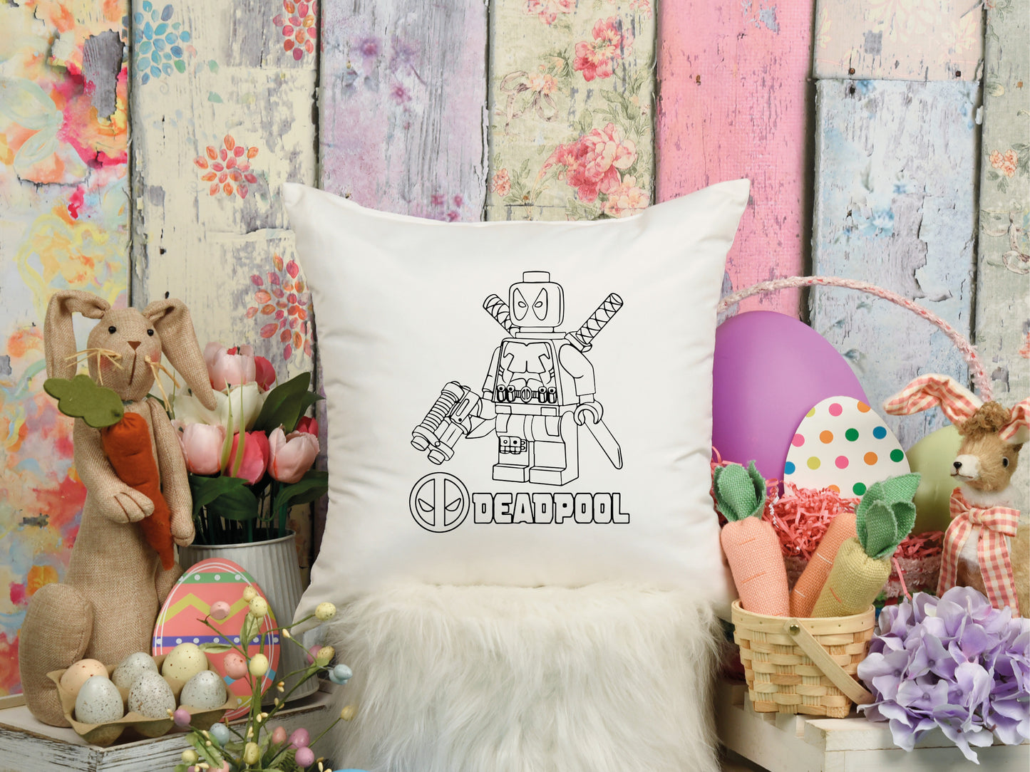 Kids Coloring Pillow Sublimation/T-Shirt Bundle