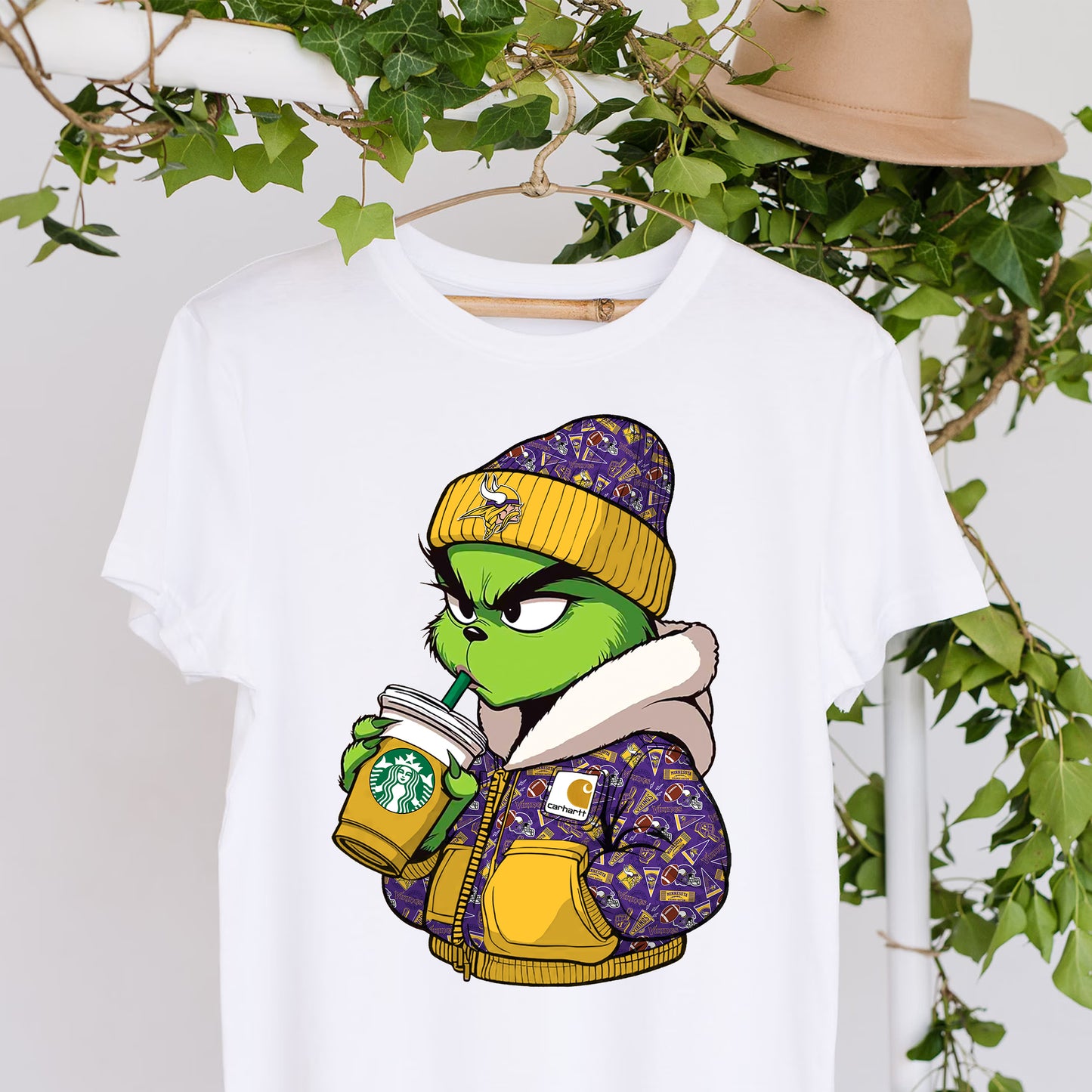 Christmas Grouch Football Sublimation T-Shirt Images / DTF