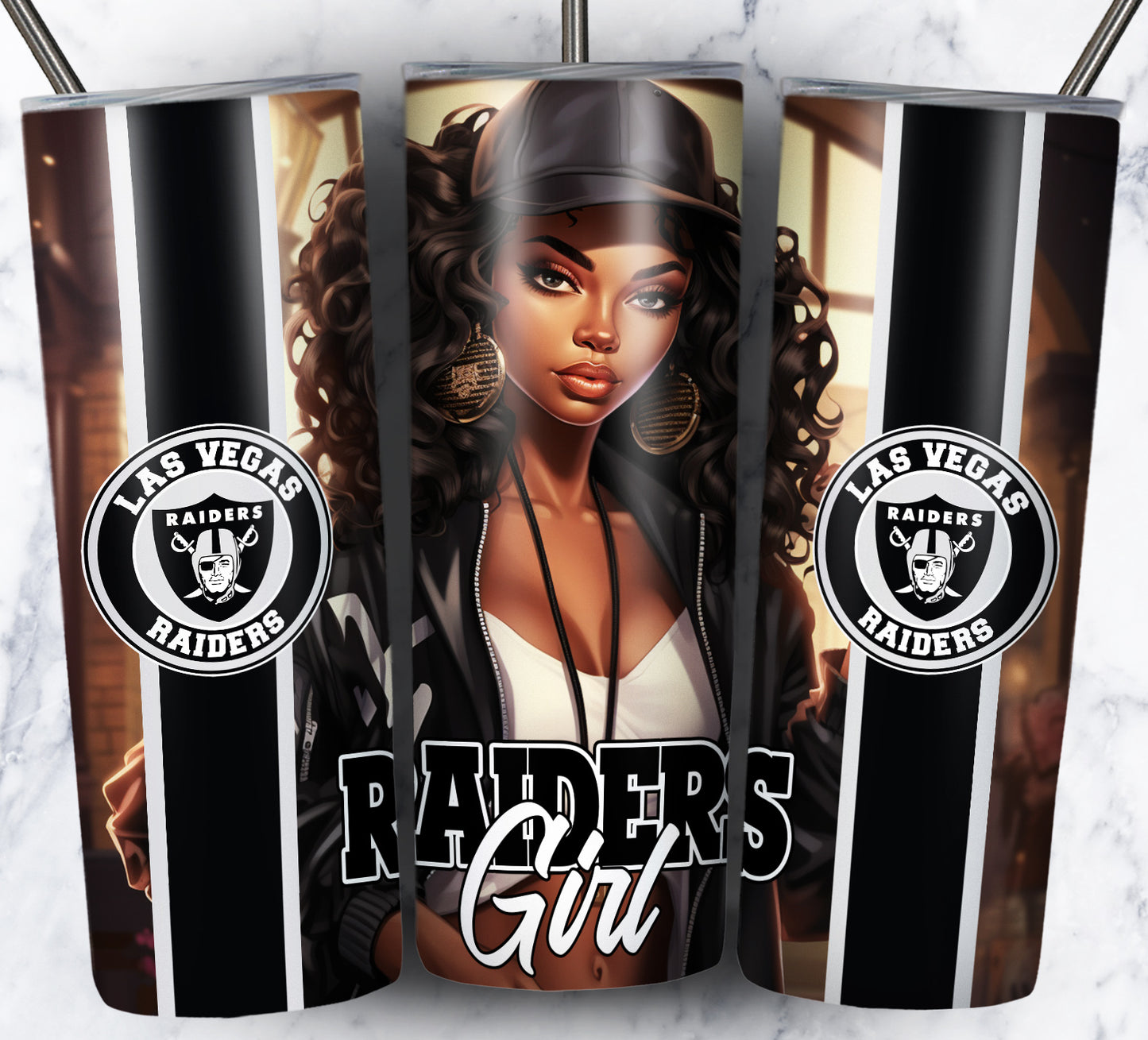 Girl Football 20oz Sublimation Tumbler Image