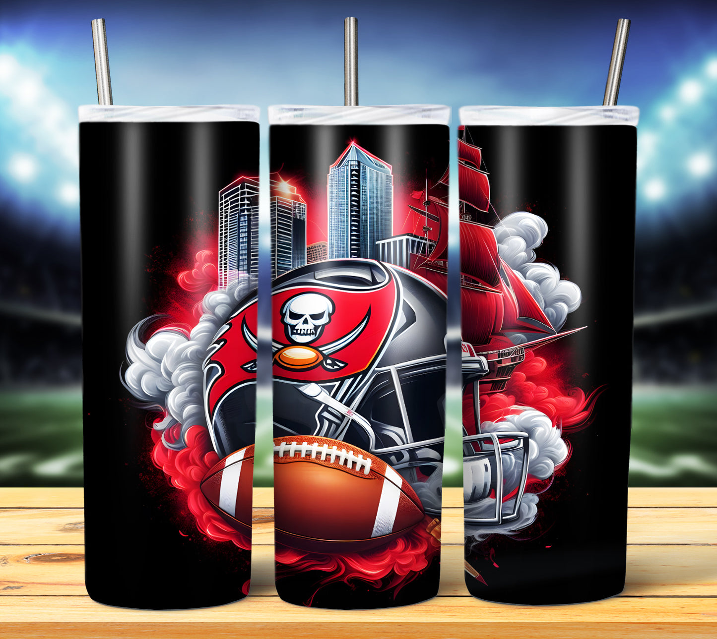 Smoke City Football 20oz Sublimation Tumbler Image