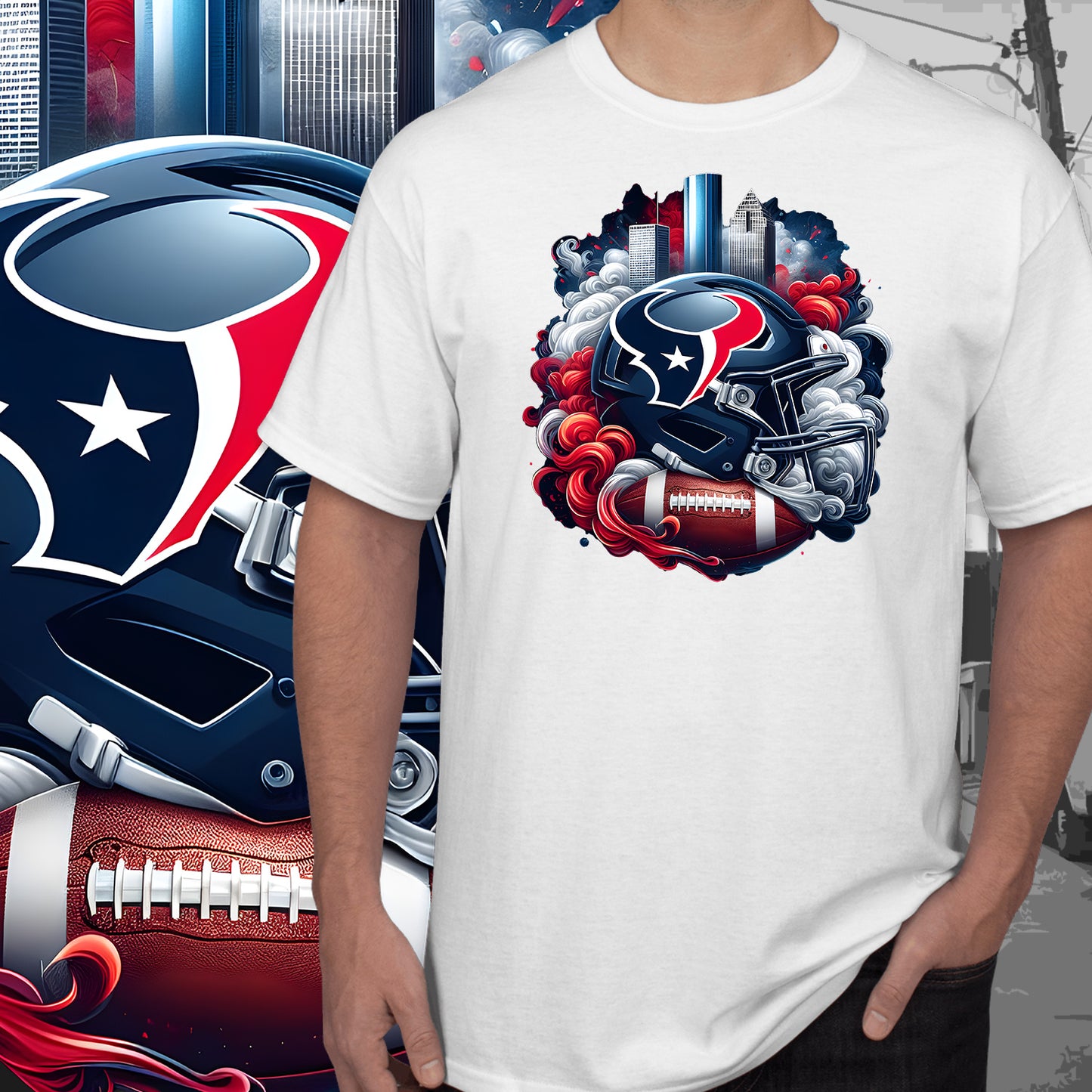 Smoke City Football Sublimation/DTF T-Shirt Images