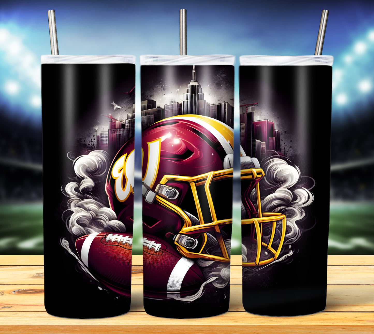 Smoke City Football 20oz Sublimation Tumbler Image