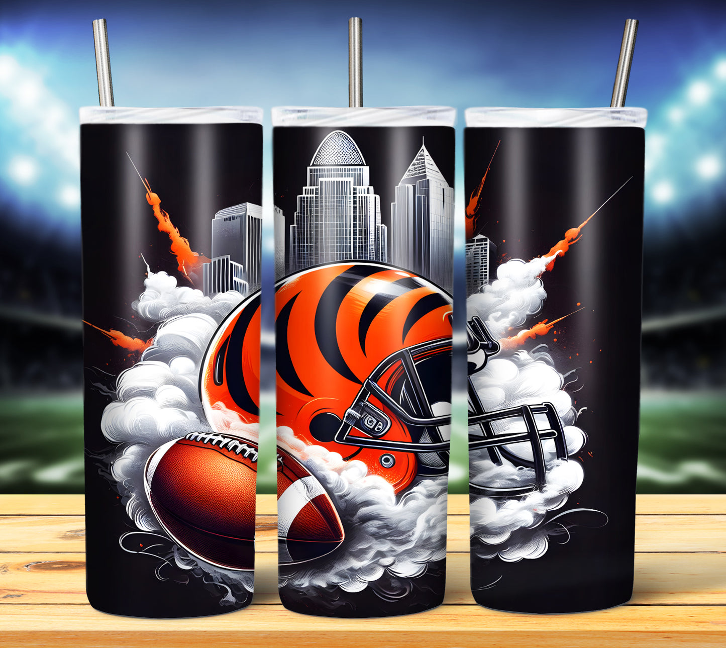 Smoke City Football 20oz Sublimation Tumbler Image