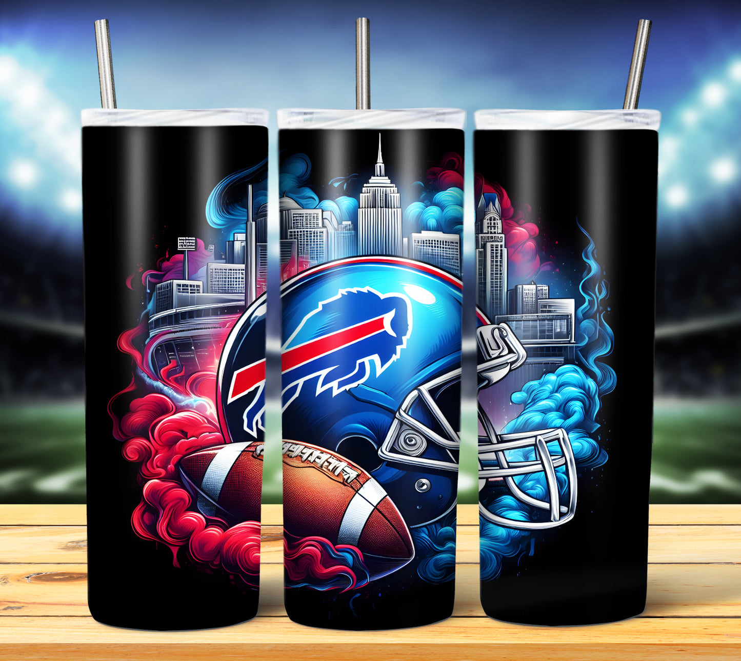 Smoke City Football 20oz Sublimation Tumbler Image