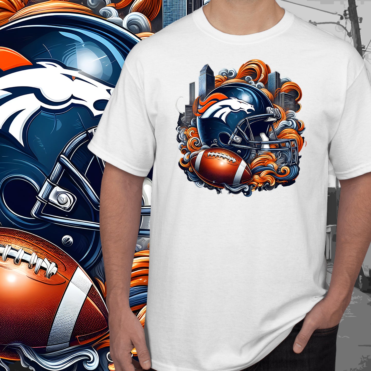 Smoke City Football Sublimation/DTF T-Shirt Images