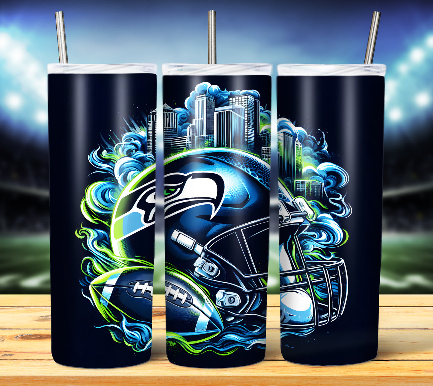 Smoke City Football 20oz Sublimation Tumbler Image