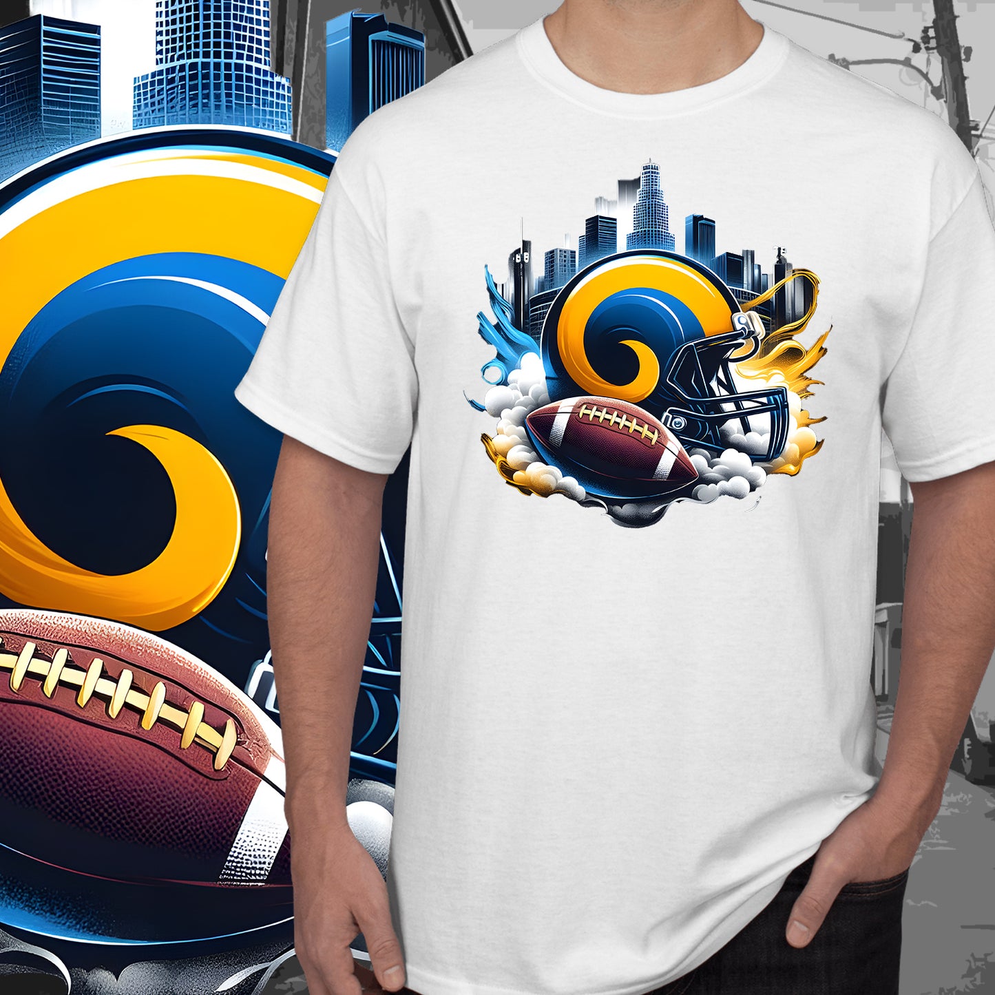 Smoke City Football Sublimation/DTF T-Shirt Images