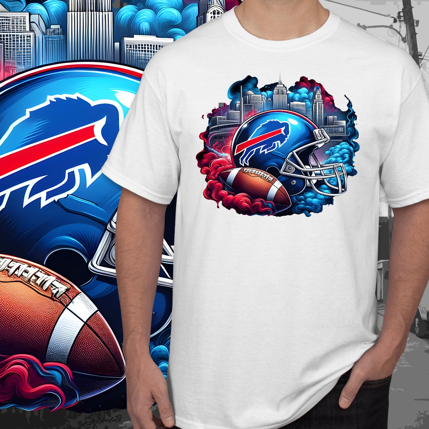 Smoke City Football Sublimation/DTF T-Shirt Images