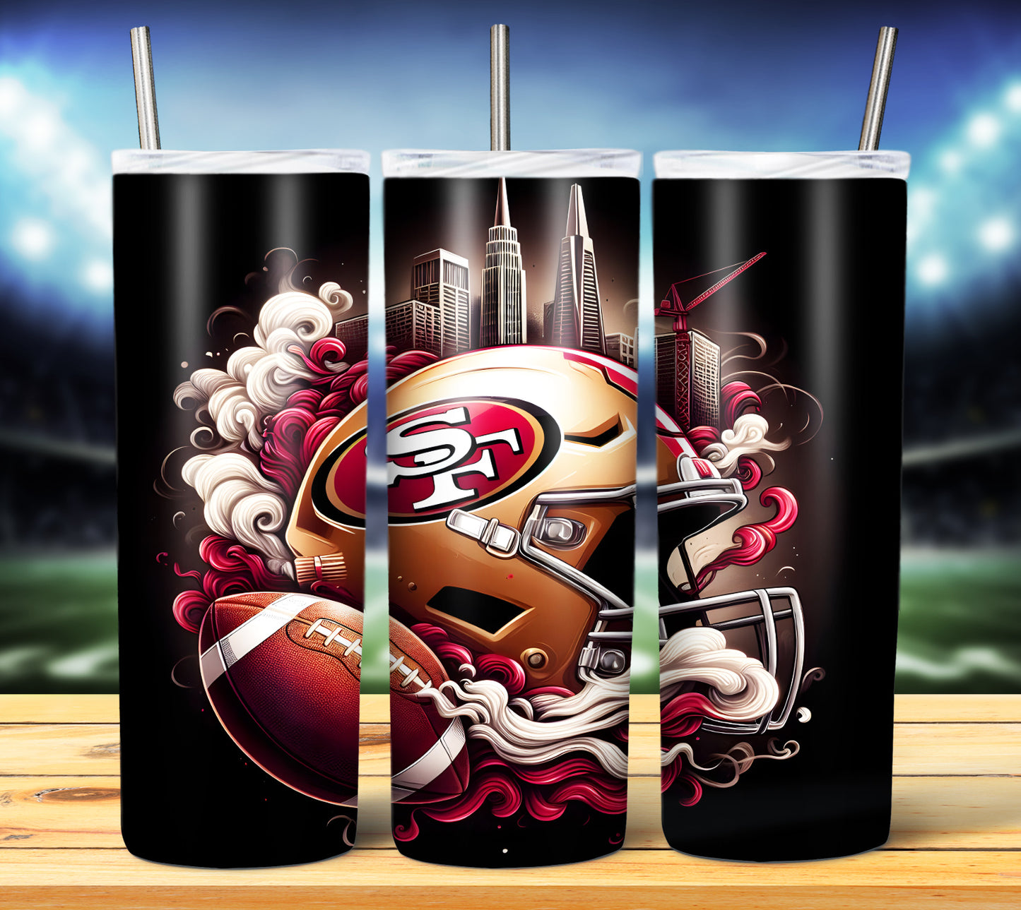 Smoke City Football 20oz Sublimation Tumbler Image