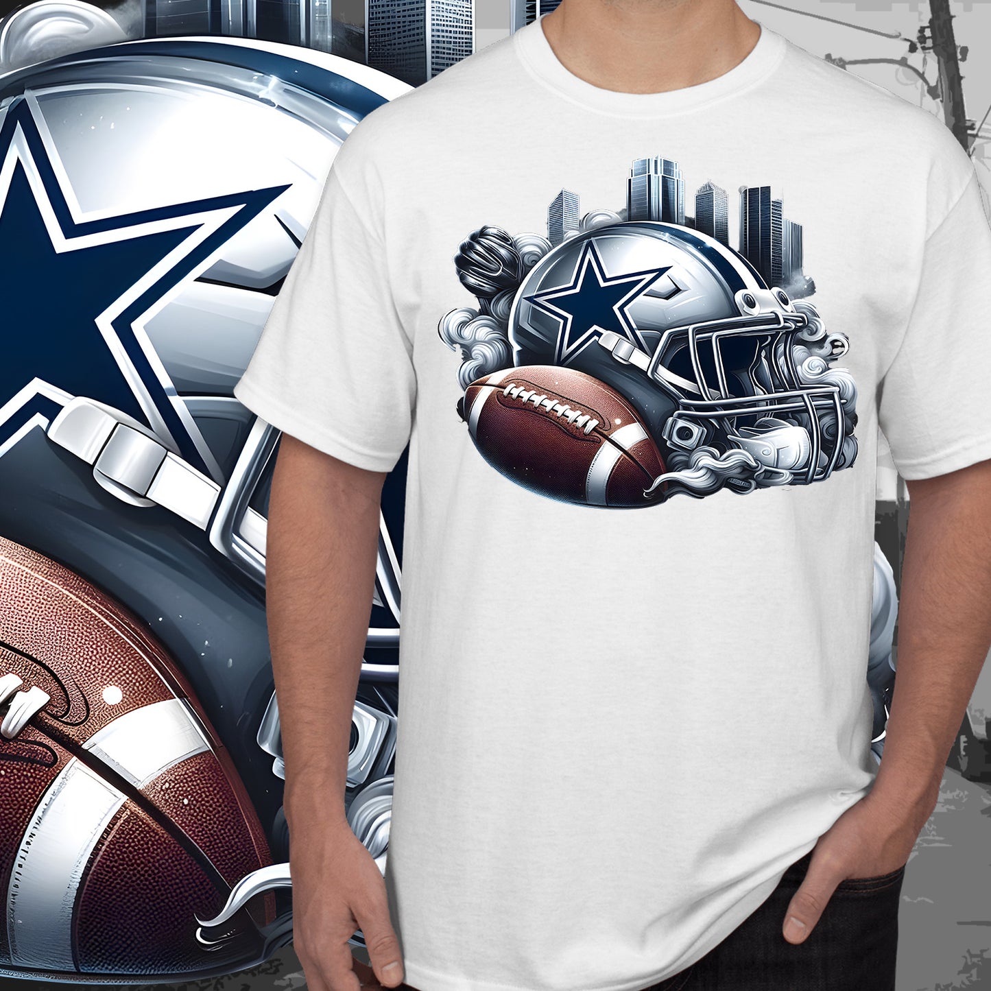 Smoke City Football Sublimation/DTF T-Shirt Images