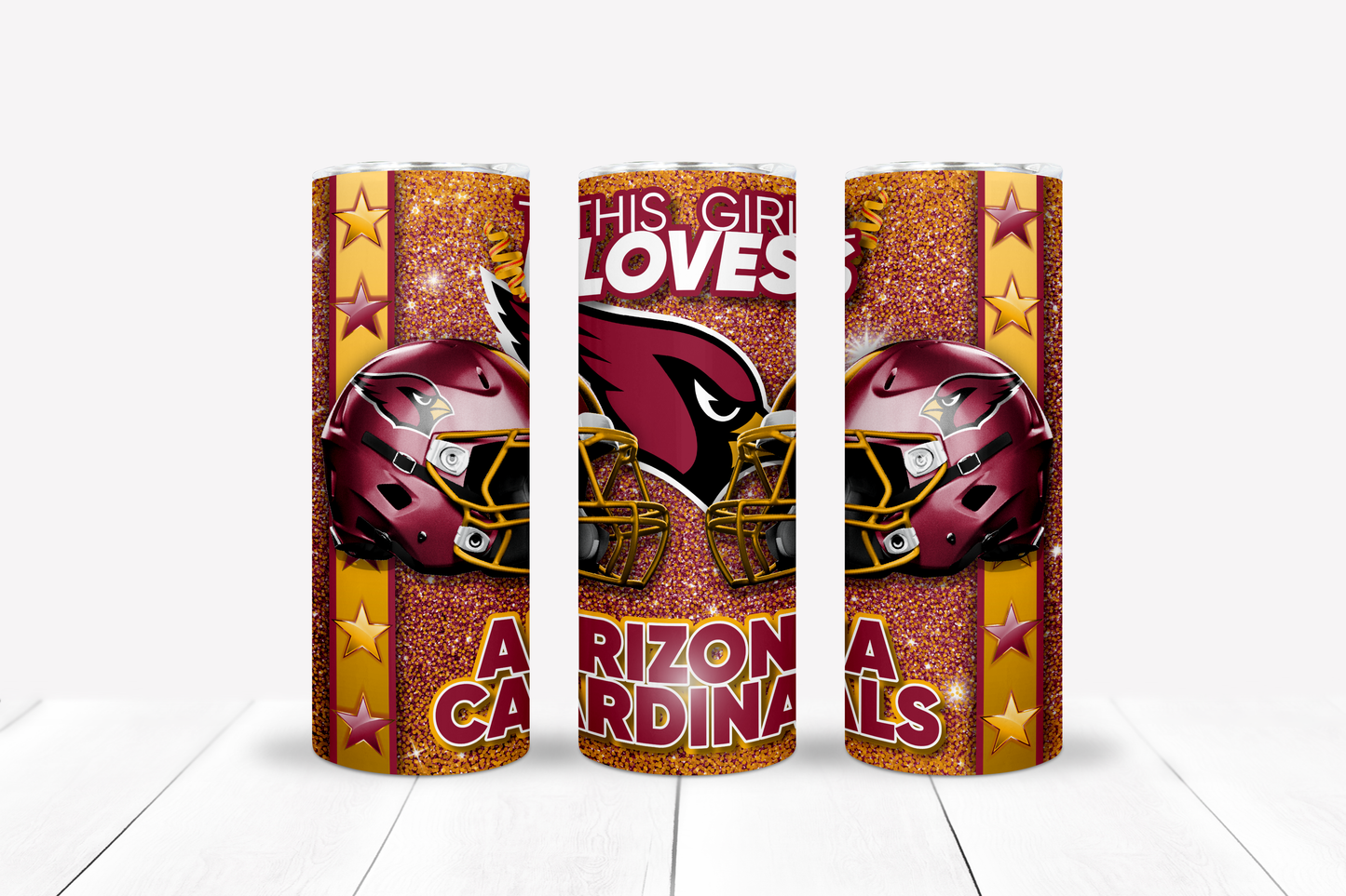 Girl Loves Football 20oz Sublimation Tumbler Image