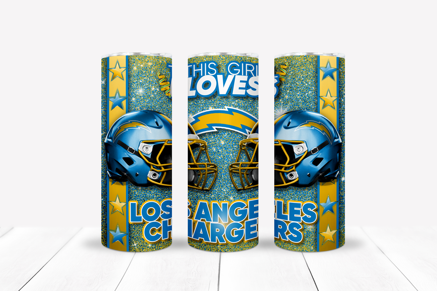 Girl Loves Football 20oz Sublimation Tumbler Image