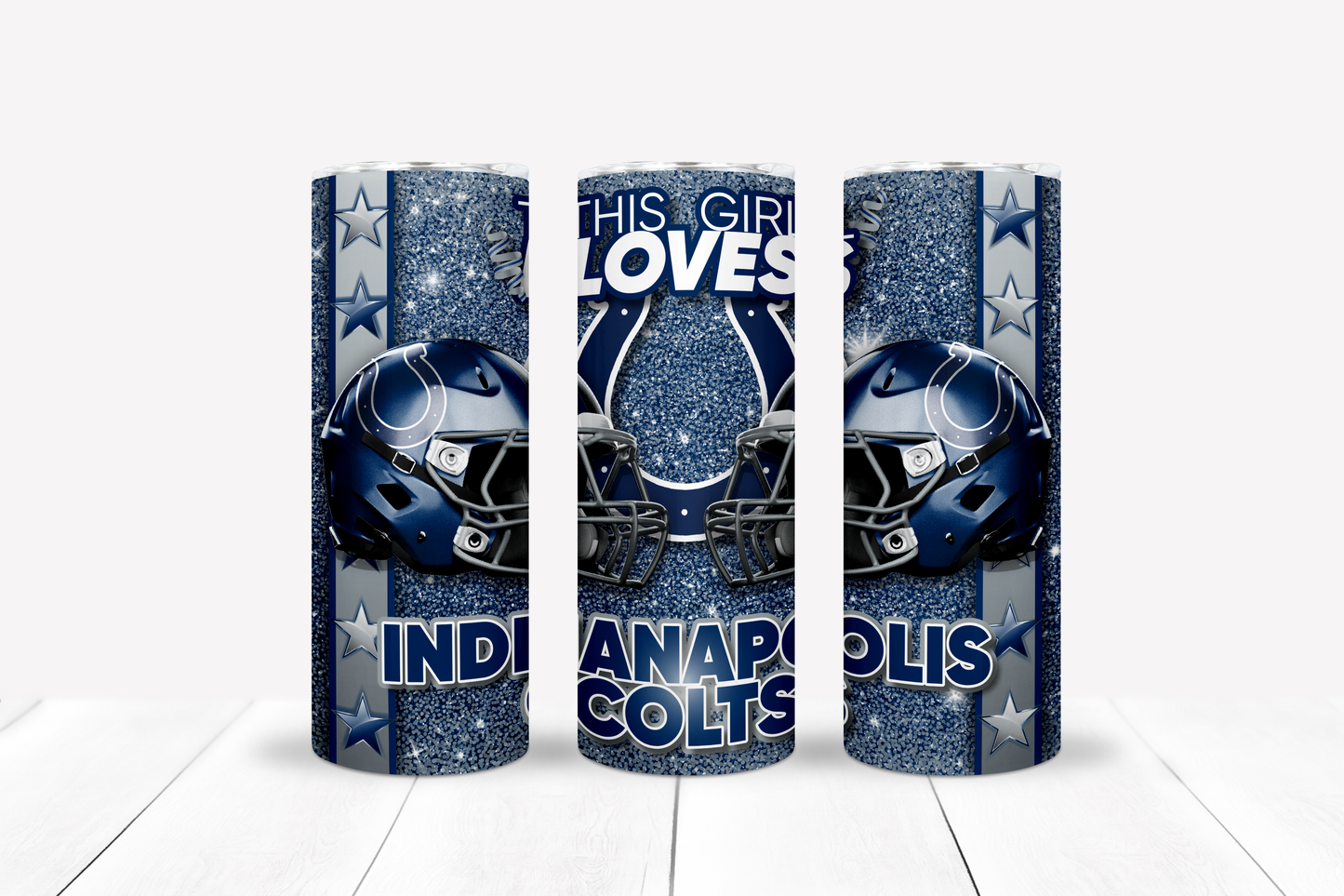 Girl Loves Football 20oz Sublimation Tumbler Image