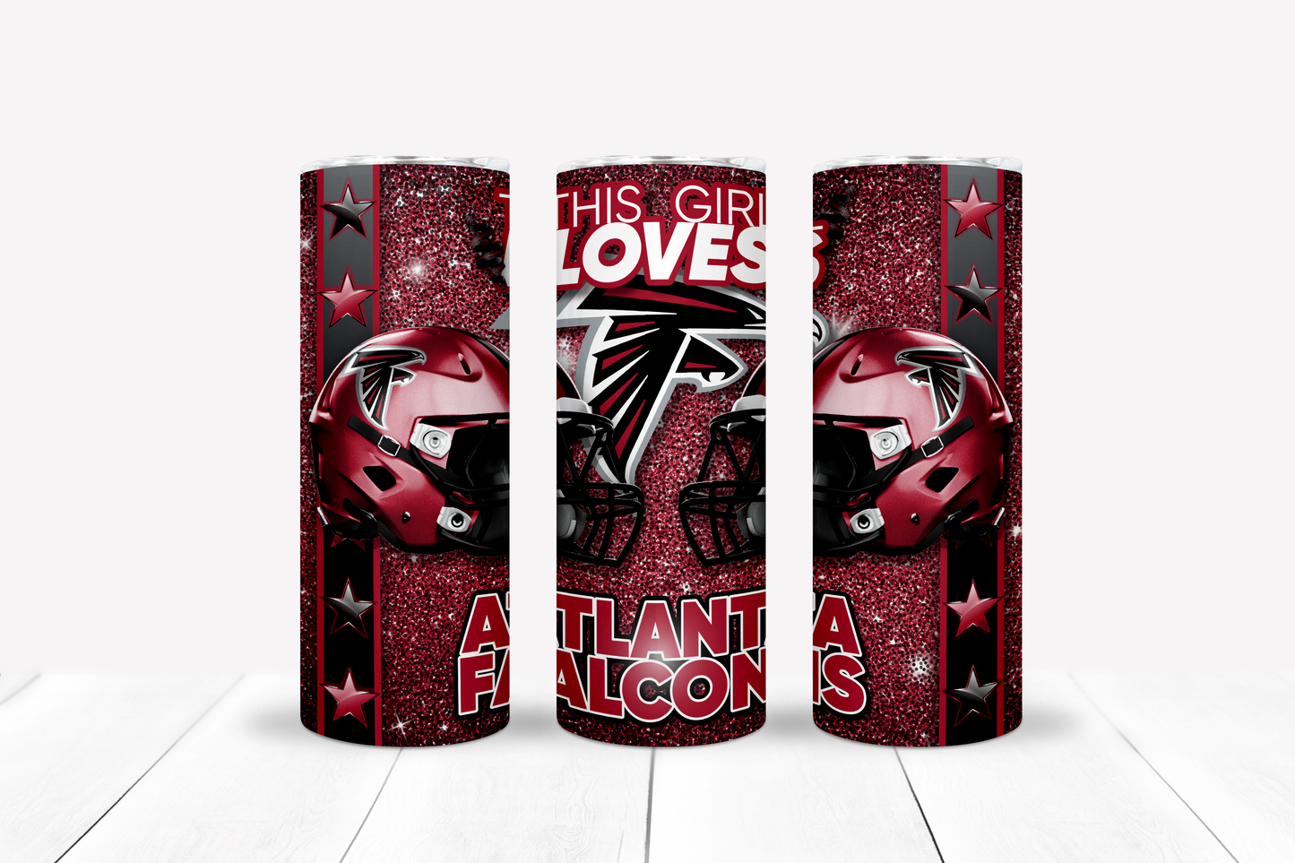 Girl Loves Football 20oz Sublimation Tumbler Image