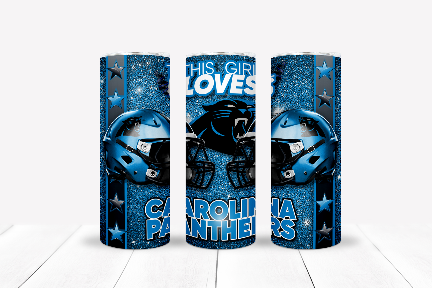 Girl Loves Football 20oz Sublimation Tumbler Image