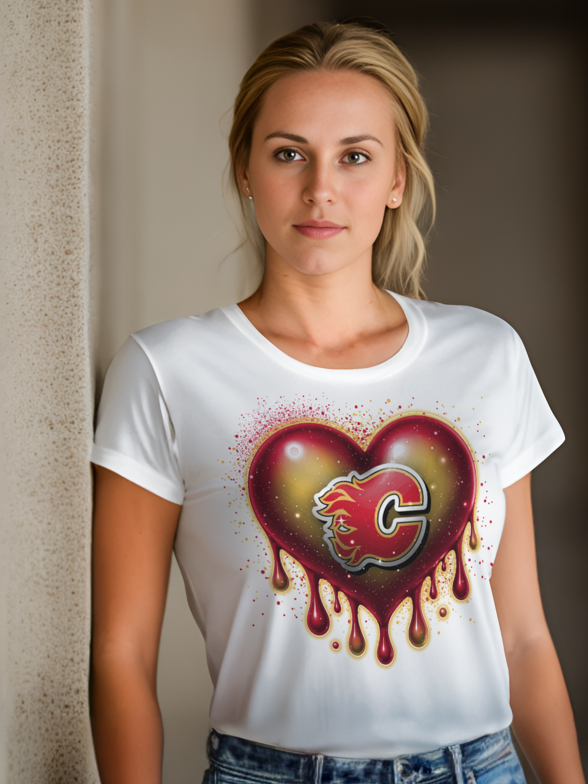 Hockey Heart Drip Sublimation/DTF T-Shirt Images Bundle