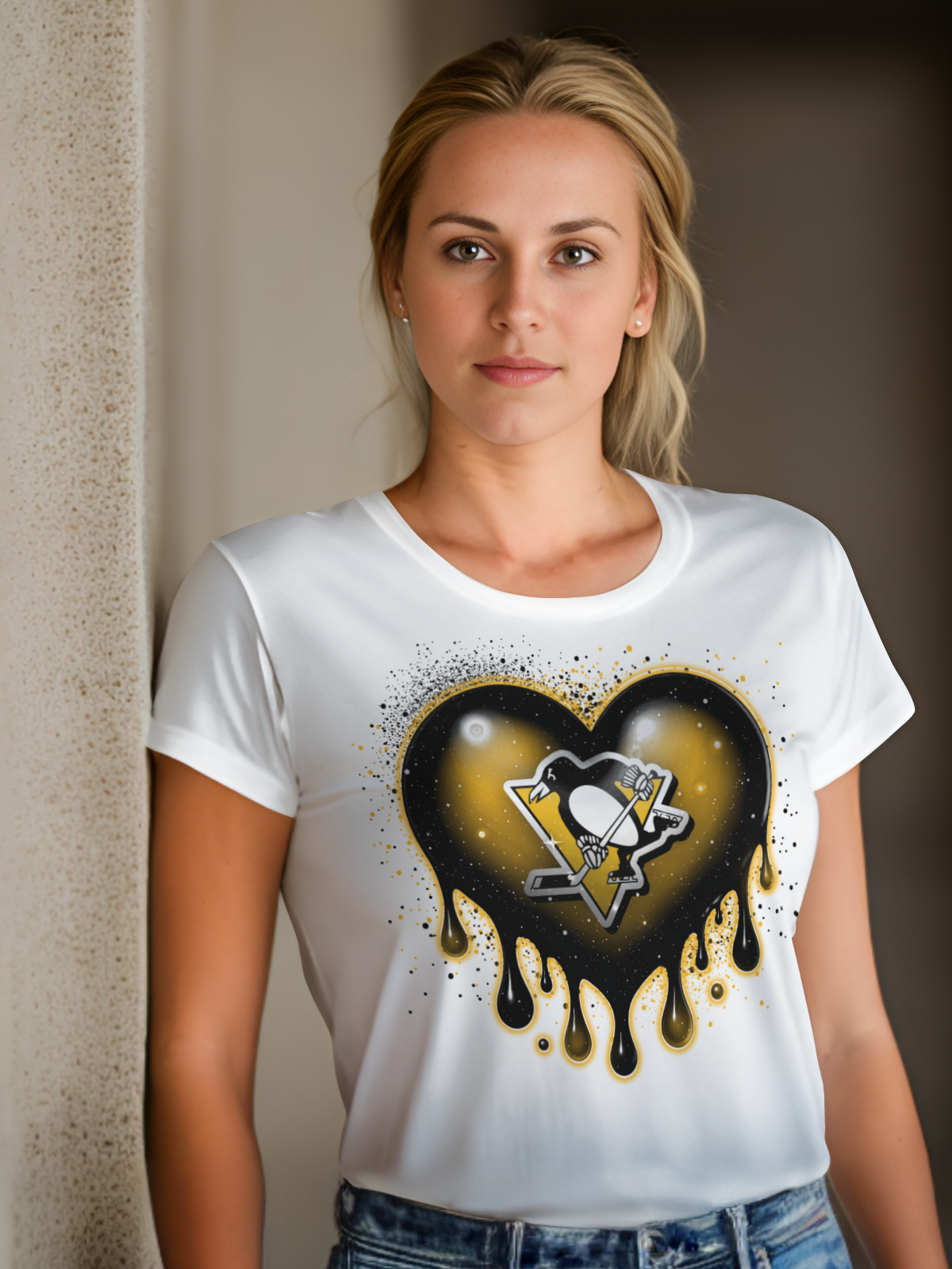 Hockey Heart Drip Sublimation/DTF T-Shirt Images Bundle