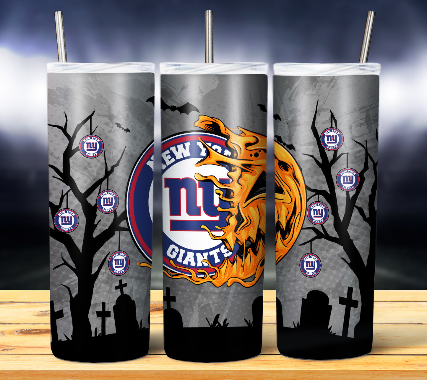 Jack o Lantern Football 20oz Sublimation Tumbler Image