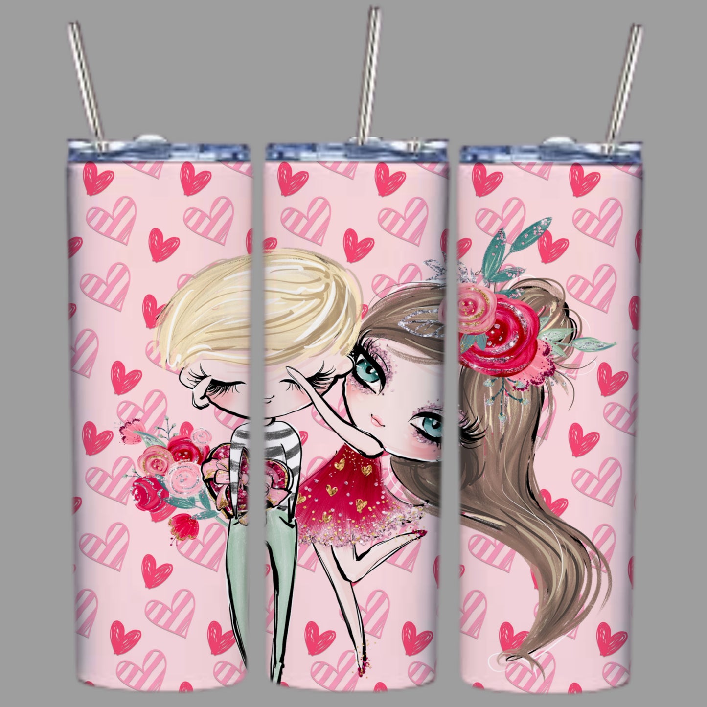 Cute Valentines Sublimation 20oz Tumbler Images Bundle