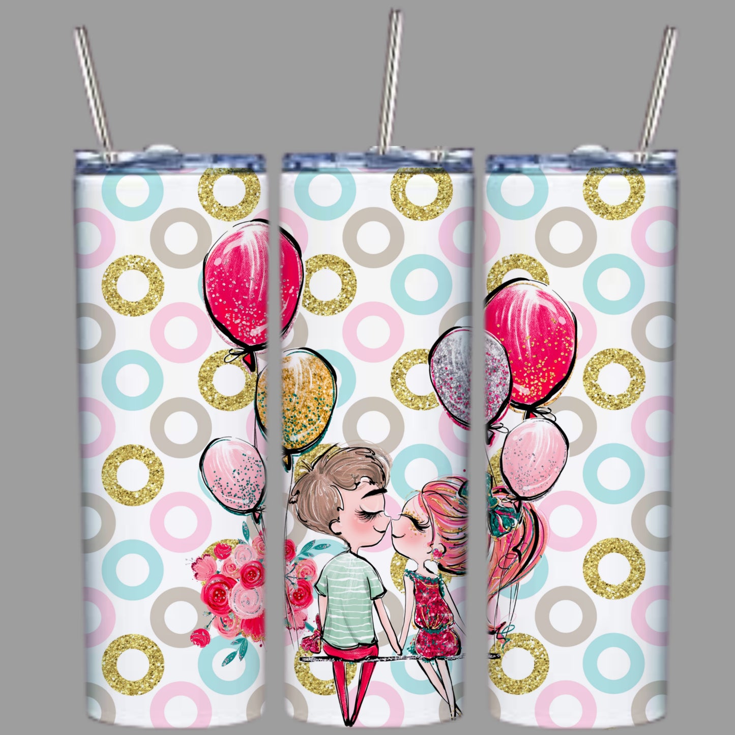 Cute Valentines Sublimation 20oz Tumbler Images Bundle