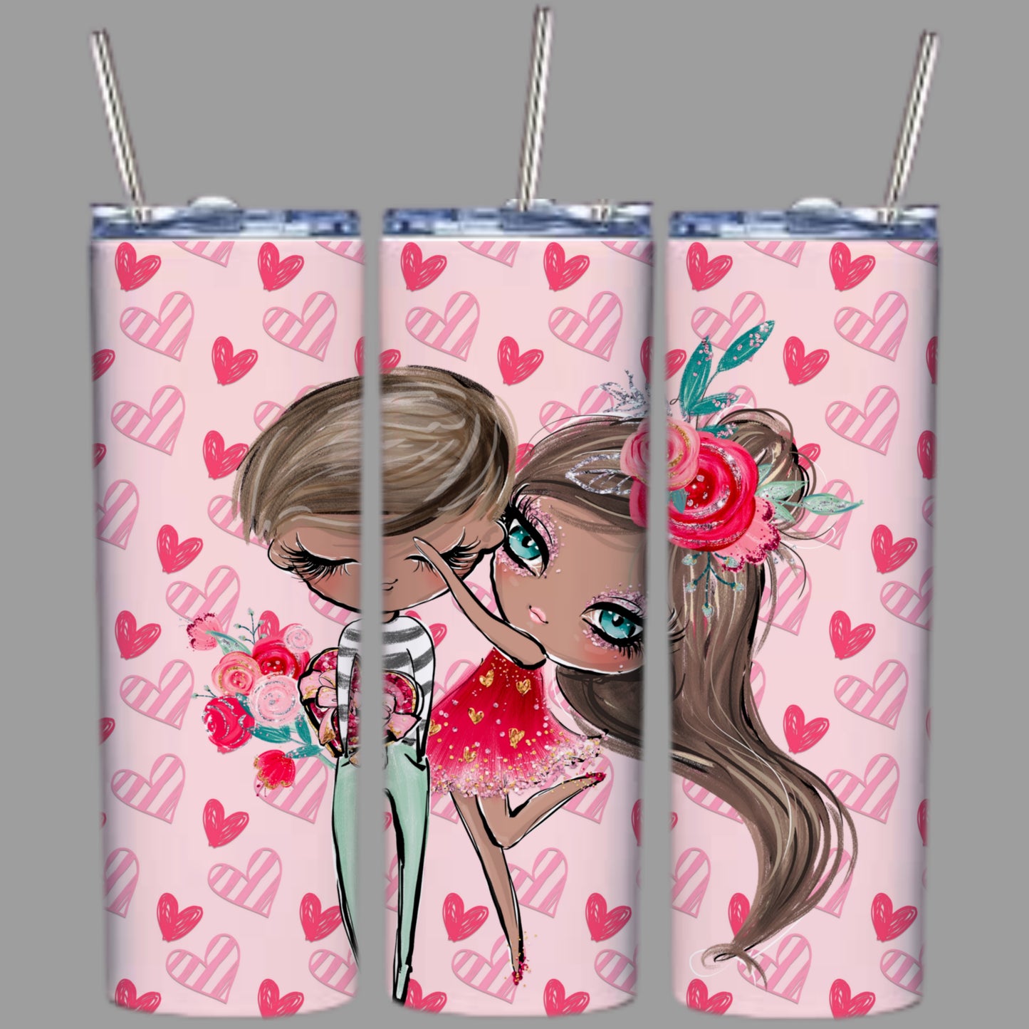 Cute Valentines Sublimation 20oz Tumbler Images Bundle