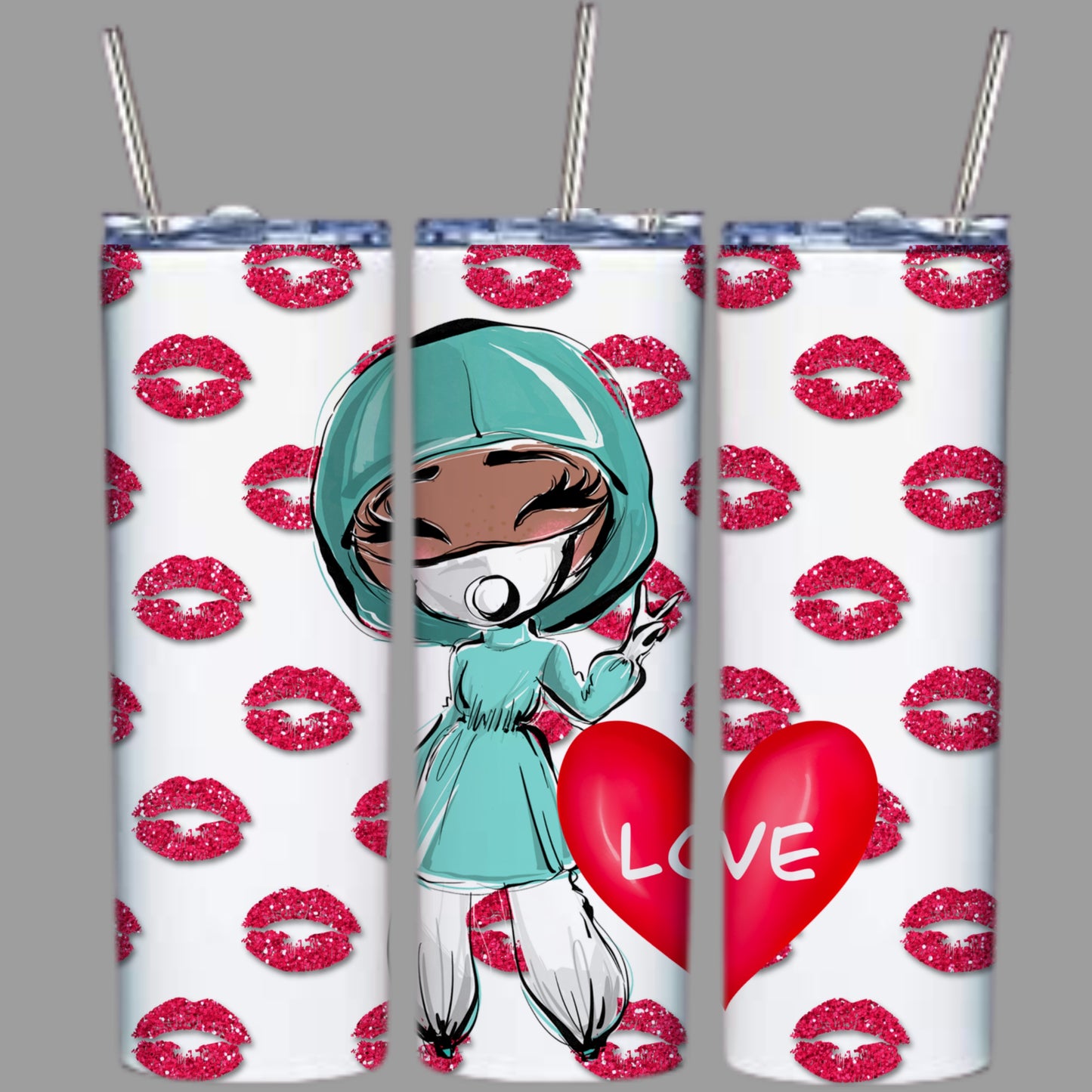 Cute Valentines Sublimation 20oz Tumbler Images Bundle