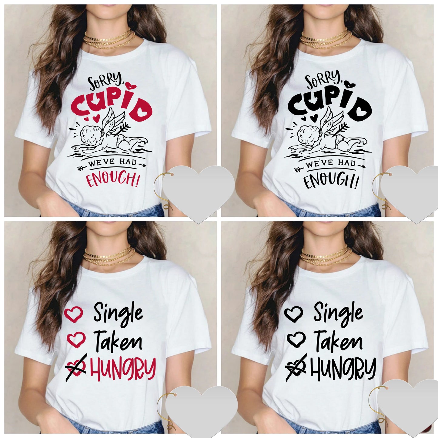 Cute Valentine Sublimation/DTF T-Shirt Images Bundle