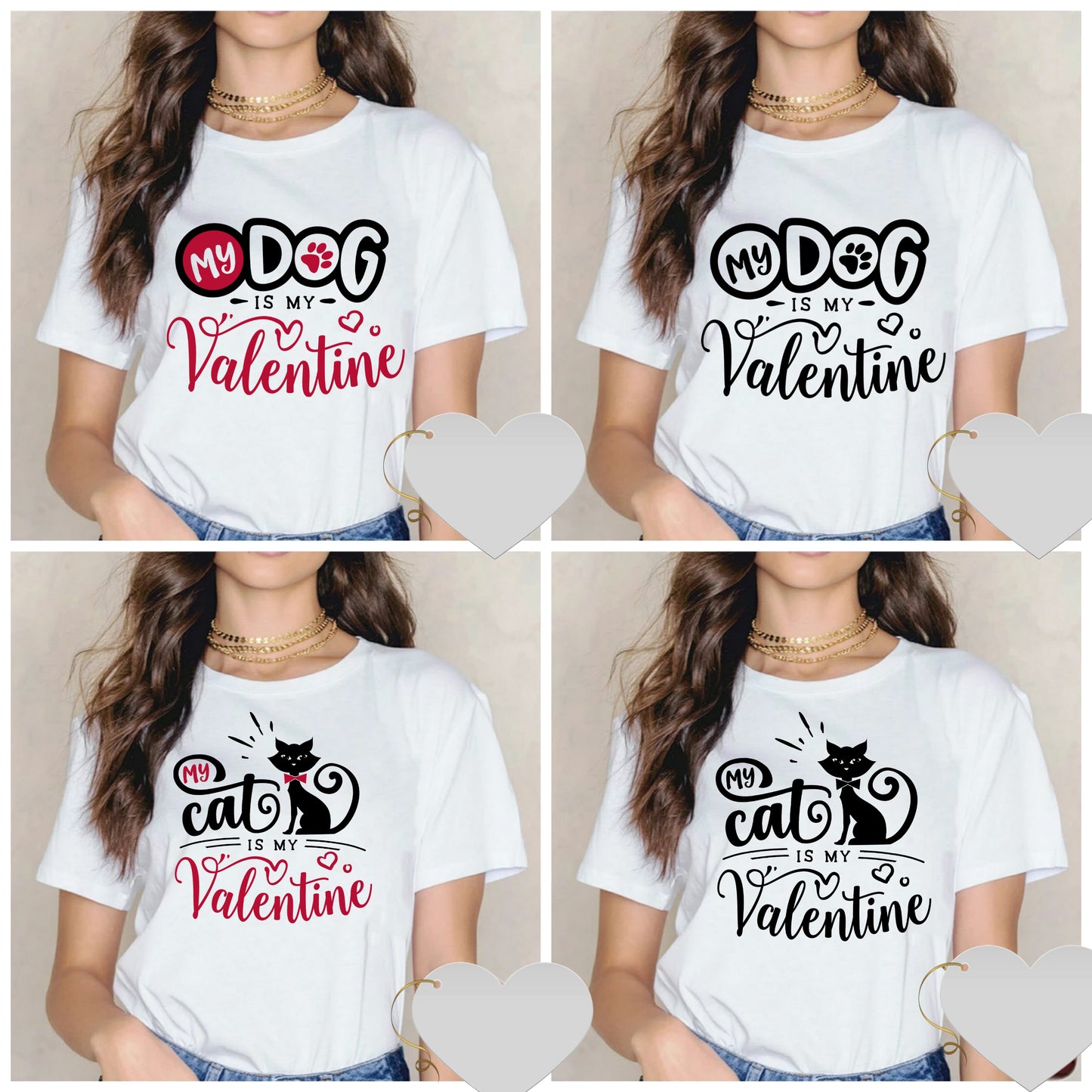 Cute Valentine Sublimation/DTF T-Shirt Images Bundle