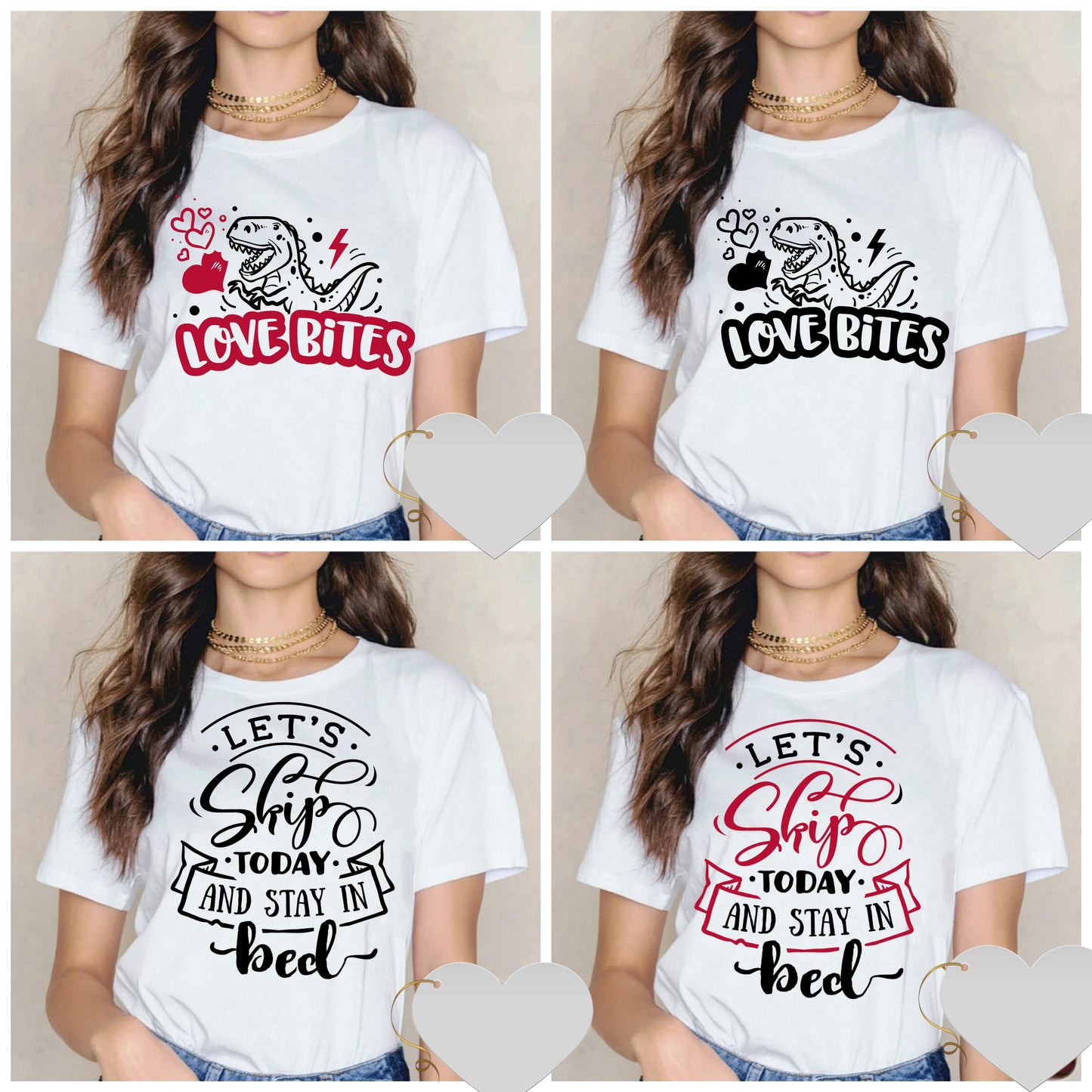 Cute Valentine Sublimation/DTF T-Shirt Images Bundle