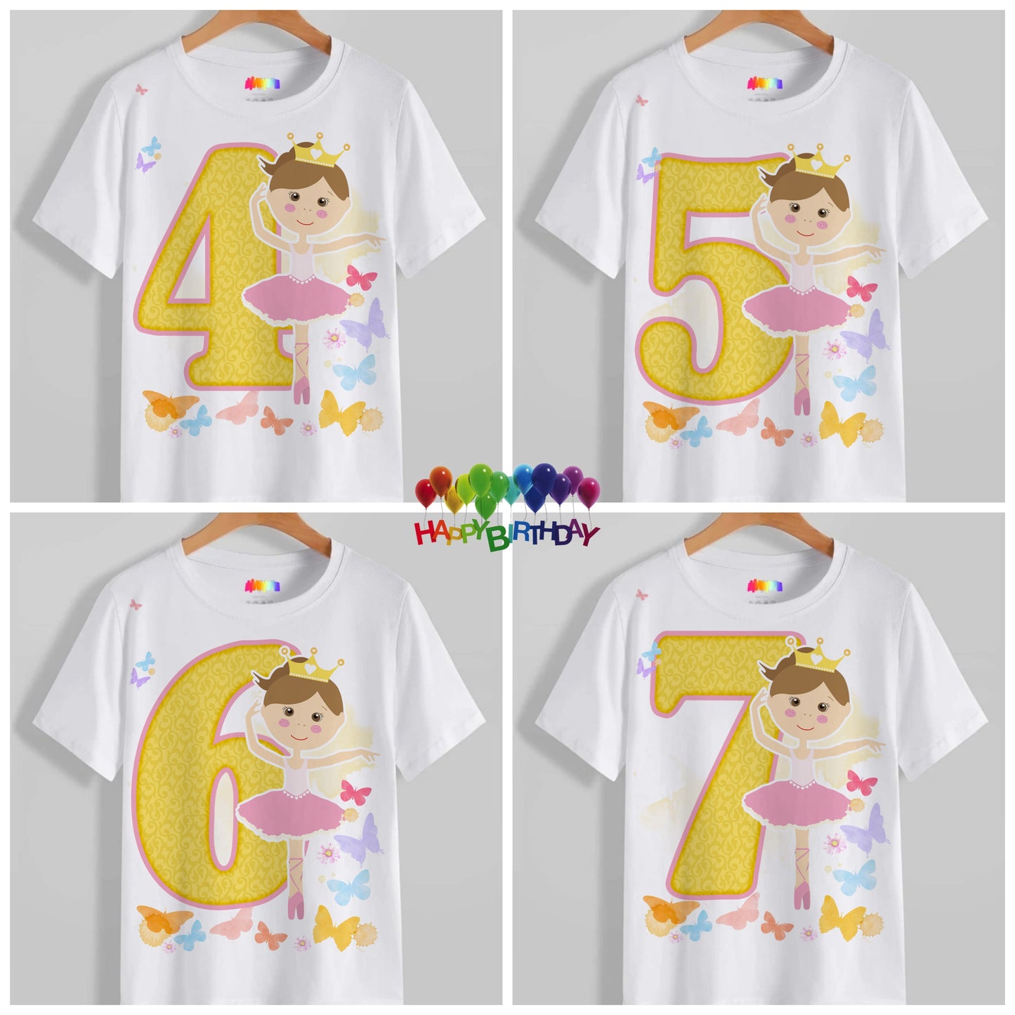 Kids Birthday T-shirt Images DTF/Sublimation Bundle