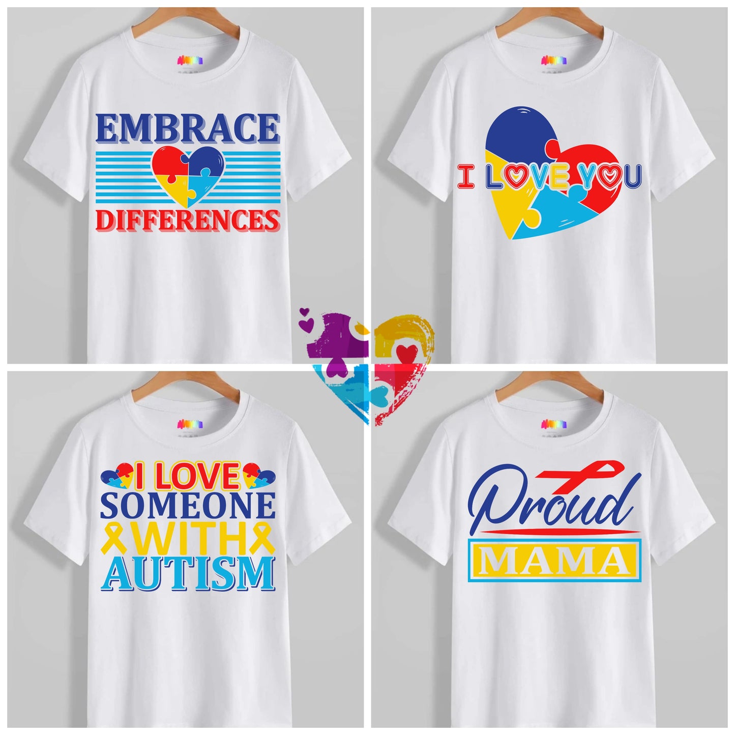 Autism Sublimation/DTF T-Shirt Images Bundle