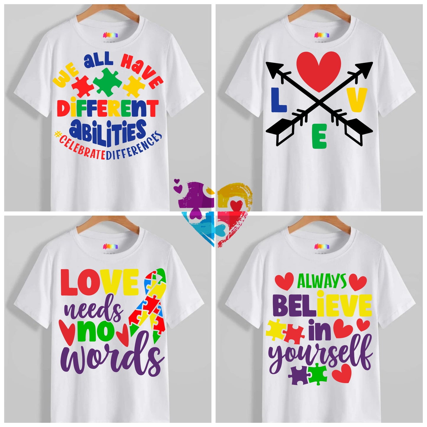 Autism Sublimation/DTF T-Shirt Images Bundle