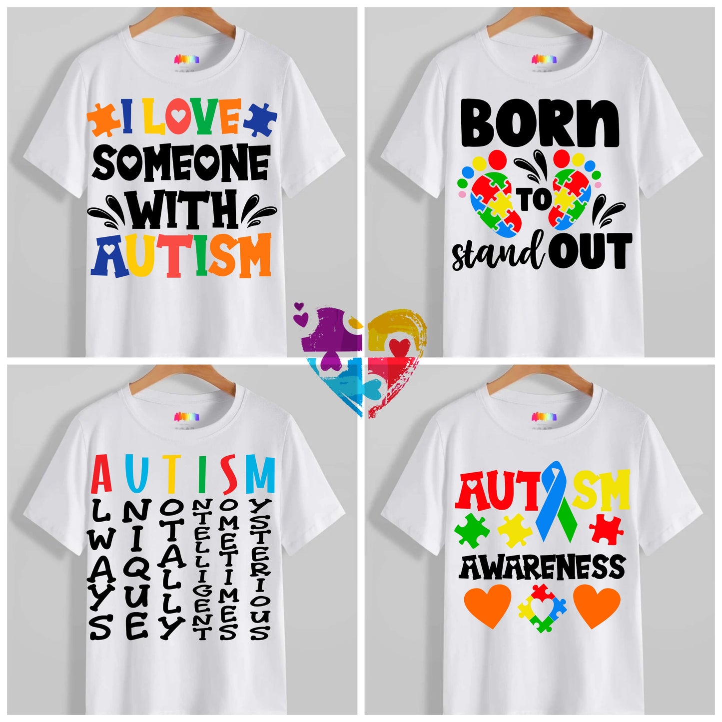 Autism Sublimation/DTF T-Shirt Images Bundle