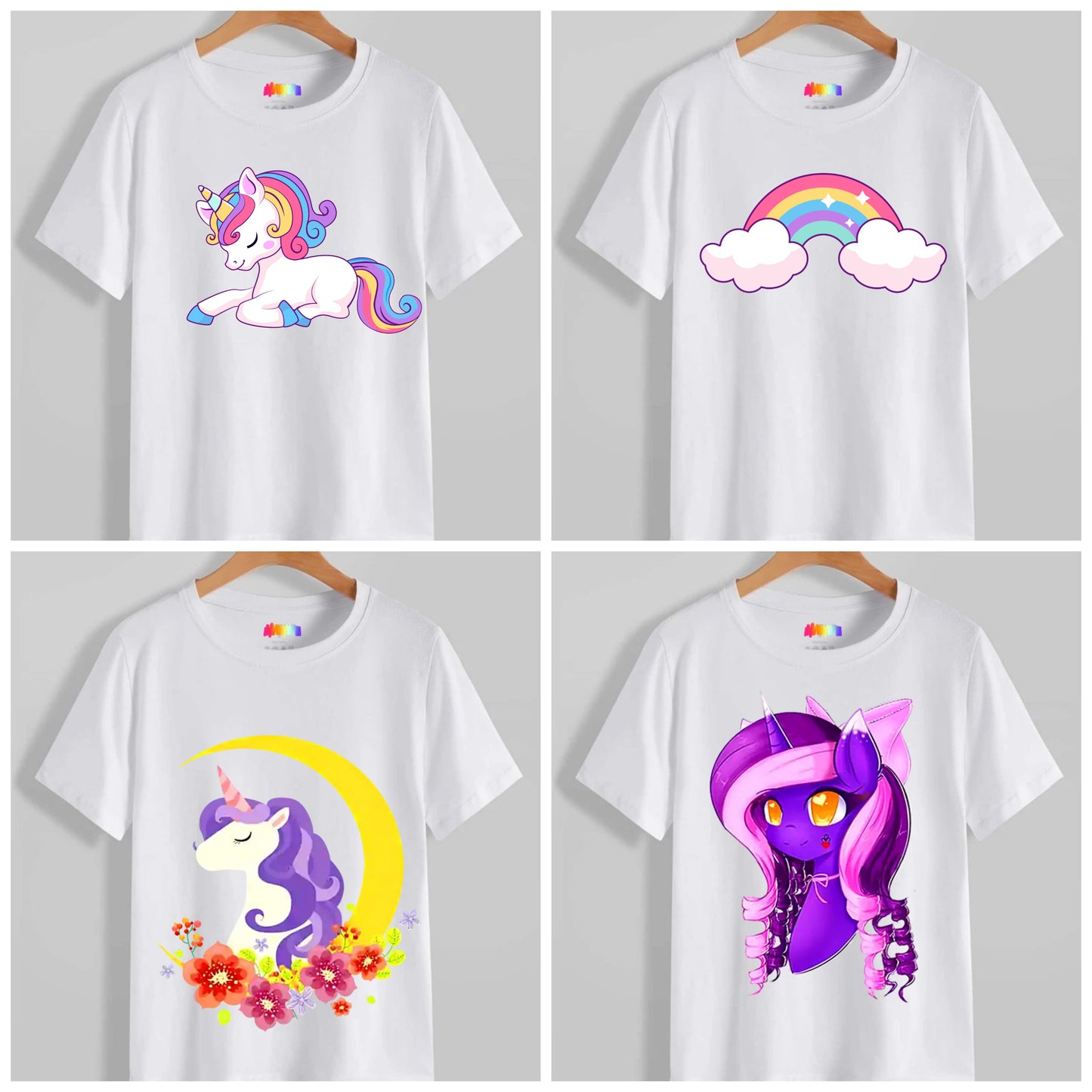 Cute Unicorn Sublimation/DTF T-Shirt Images Bundle