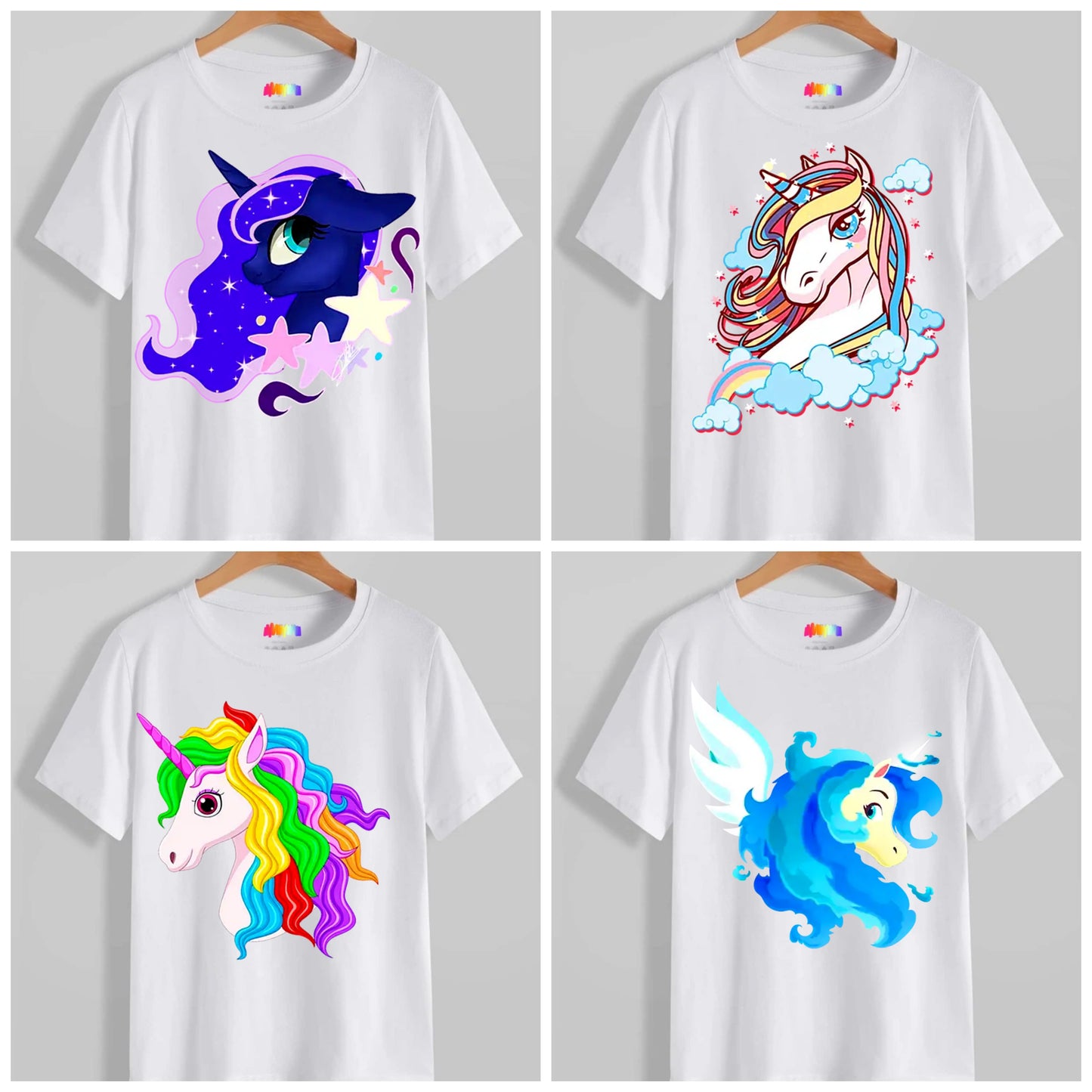 Cute Unicorn Sublimation/DTF T-Shirt Images Bundle