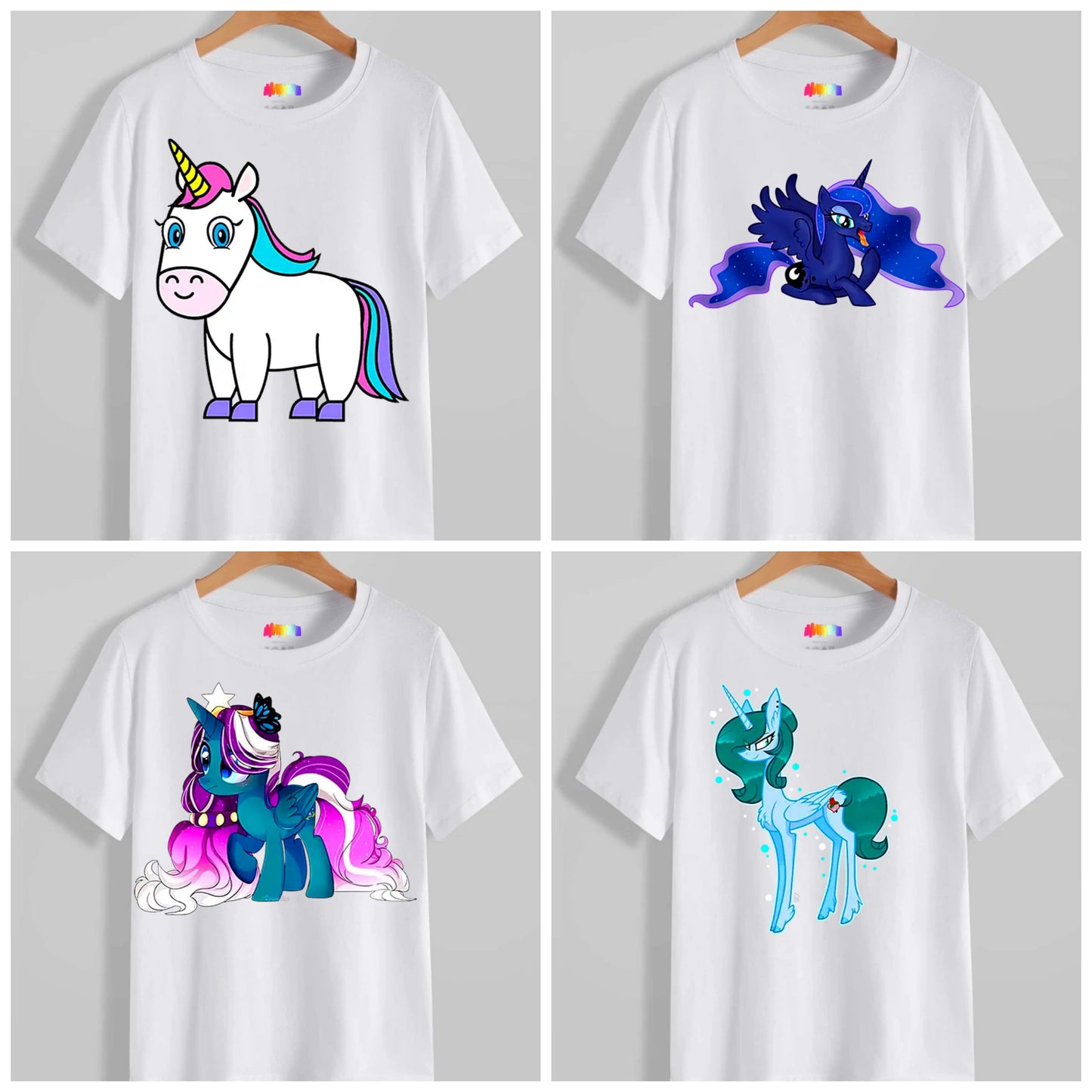 Cute Unicorn Sublimation/DTF T-Shirt Images Bundle