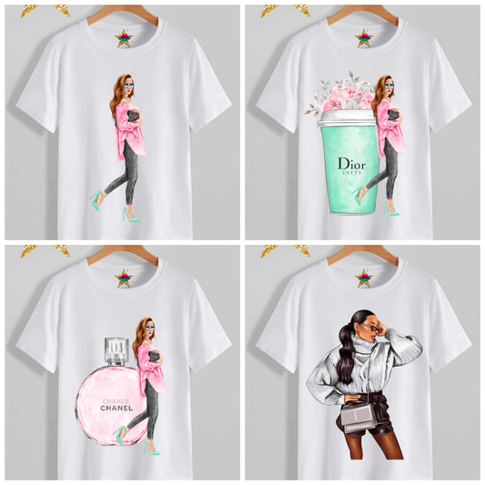 Fashion Girl Sublimation/DTF T-Shirt Images Bundle