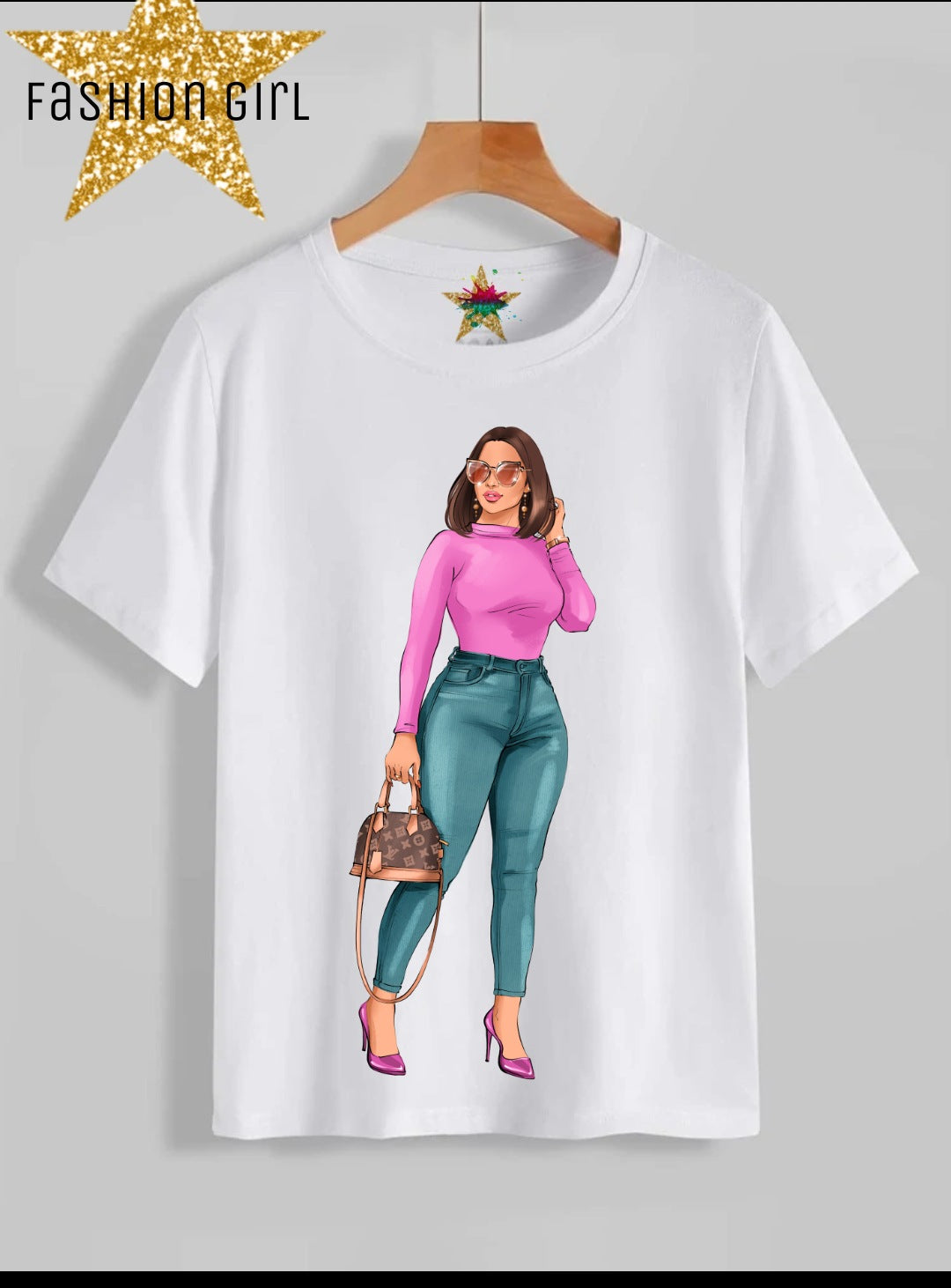 Fashion Girl Sublimation/DTF T-Shirt Images Bundle