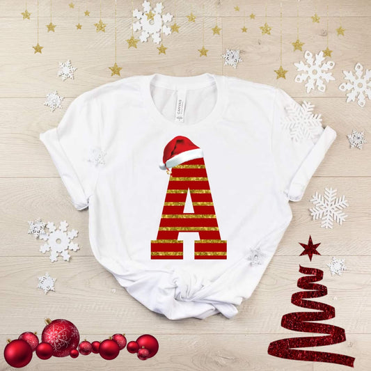 Cute Christmas Alphabet Sublimation/DTF T-Shirt Image Bundle