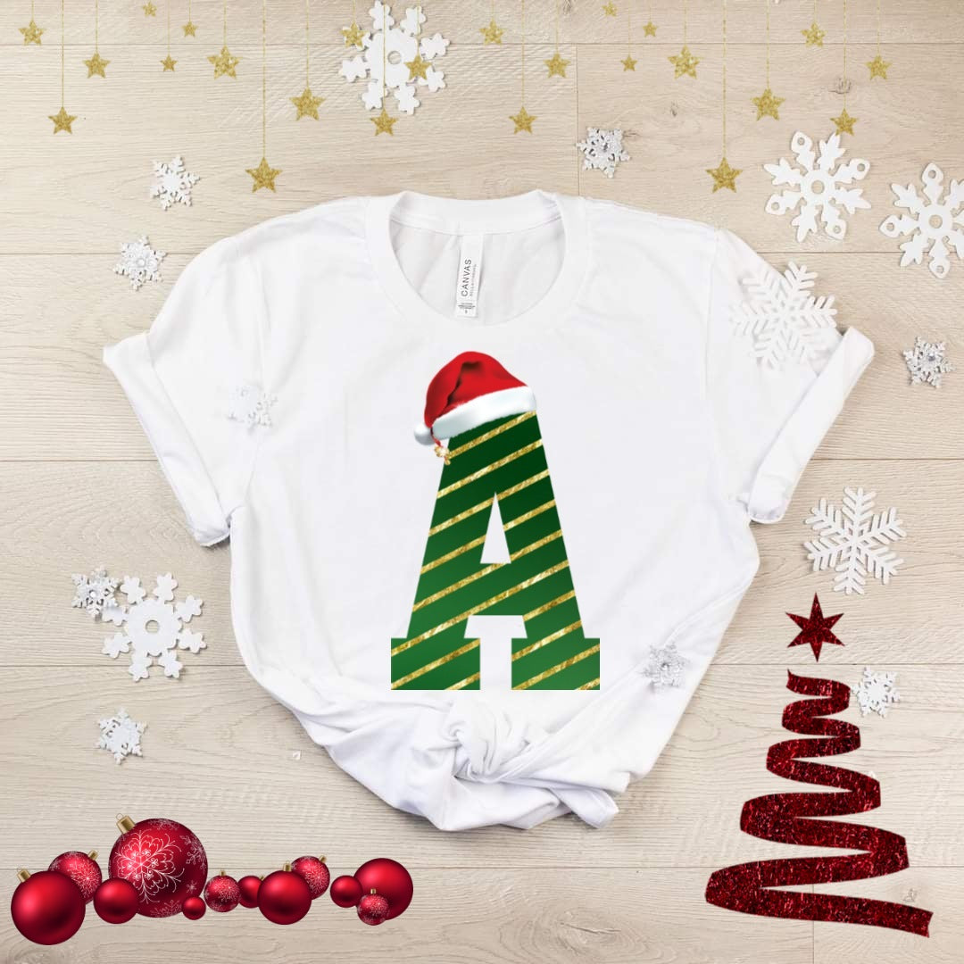 Cute Christmas Alphabet Sublimation/DTF T-Shirt Image Bundle