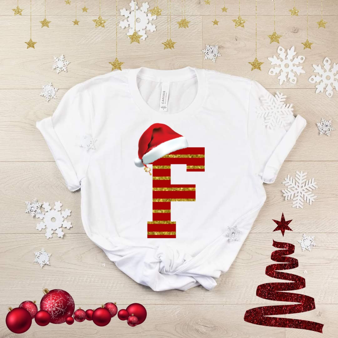 Cute Christmas Alphabet Sublimation/DTF T-Shirt Image Bundle