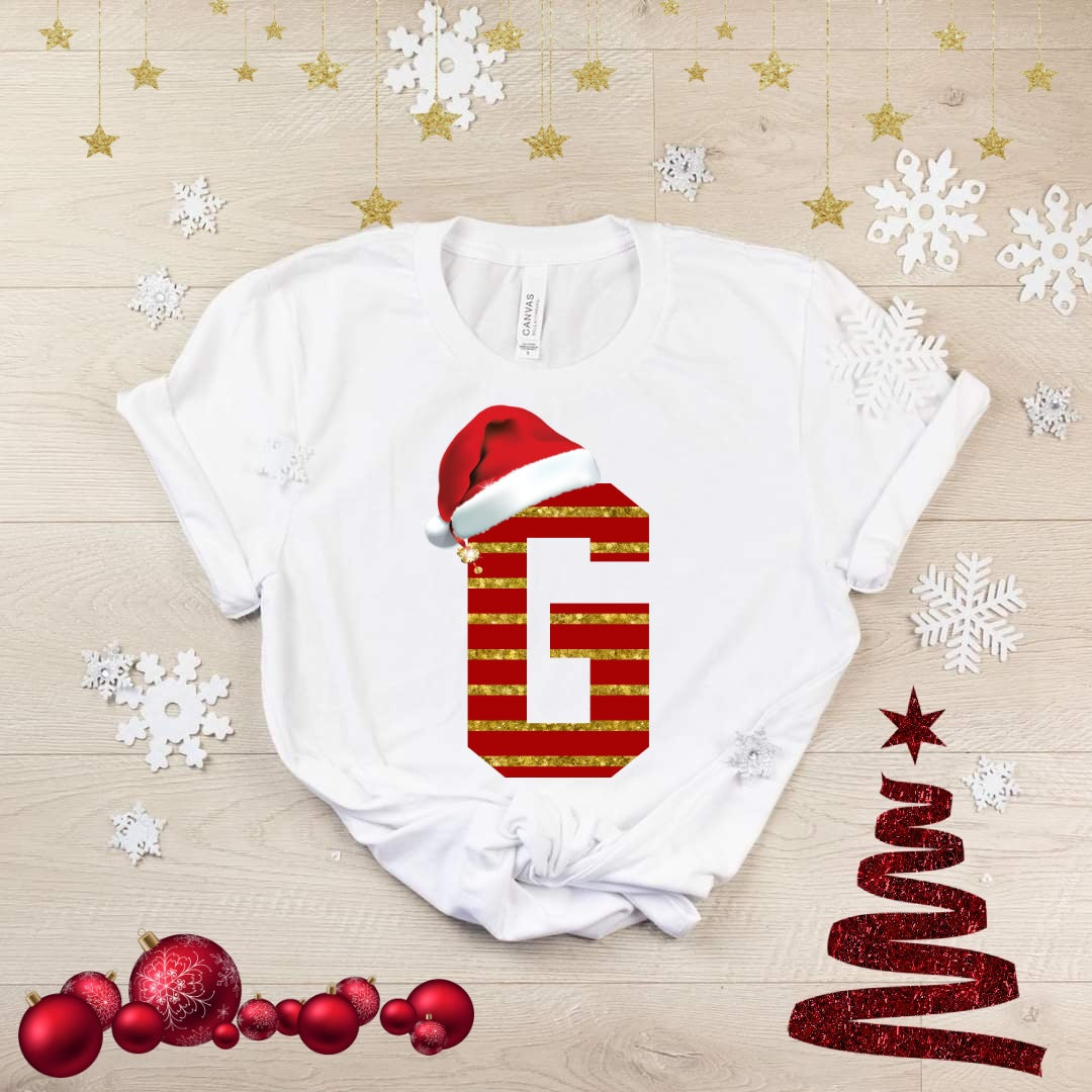 Cute Christmas Alphabet Sublimation/DTF T-Shirt Image Bundle