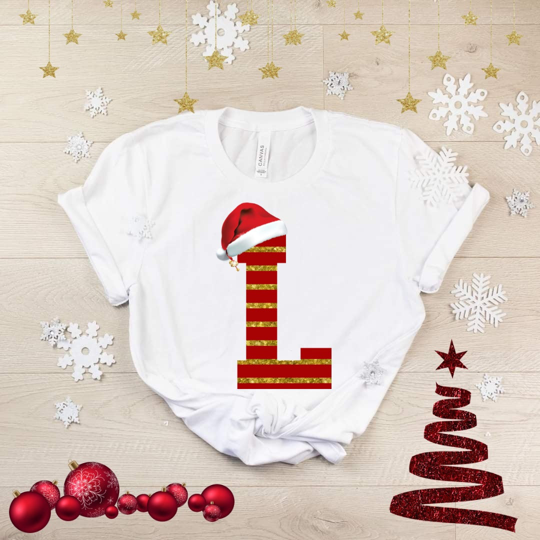 Cute Christmas Alphabet Sublimation/DTF T-Shirt Image Bundle