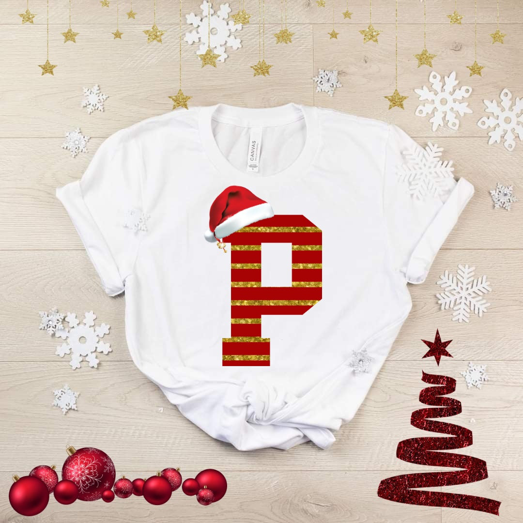 Cute Christmas Alphabet Sublimation/DTF T-Shirt Image Bundle