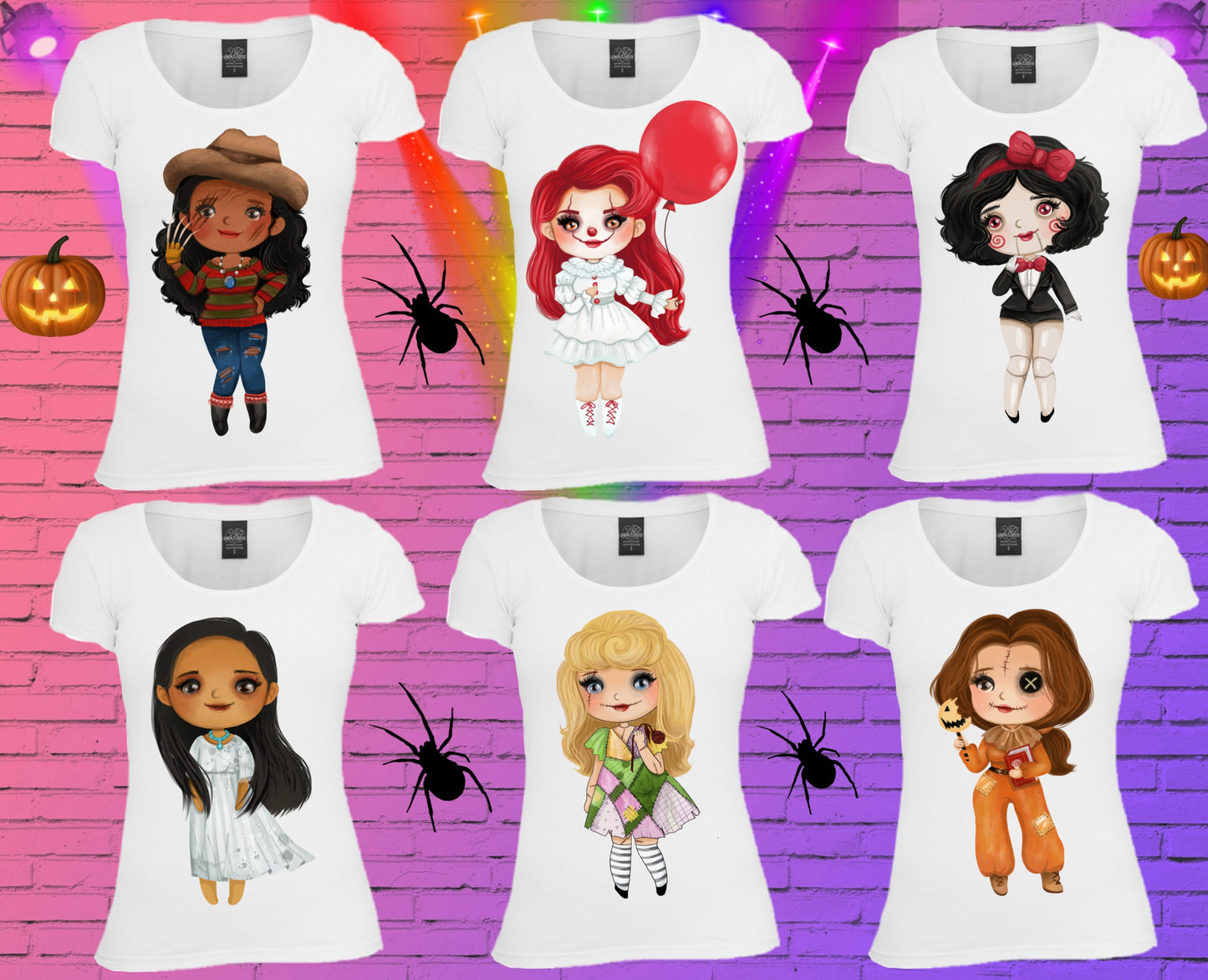 296 Cute Halloween Sublimation T-Shirt Images Bundle